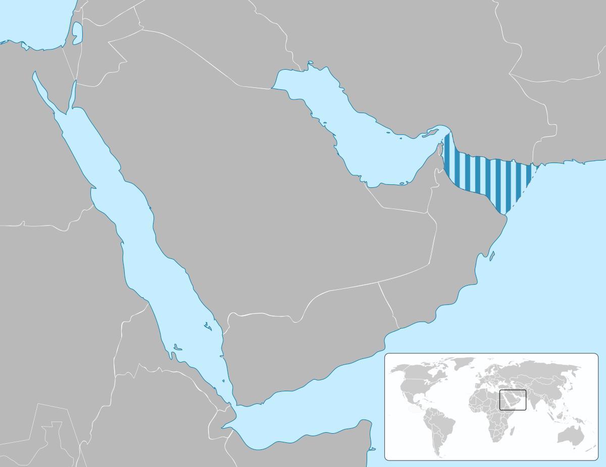 teluk Oman pada peta