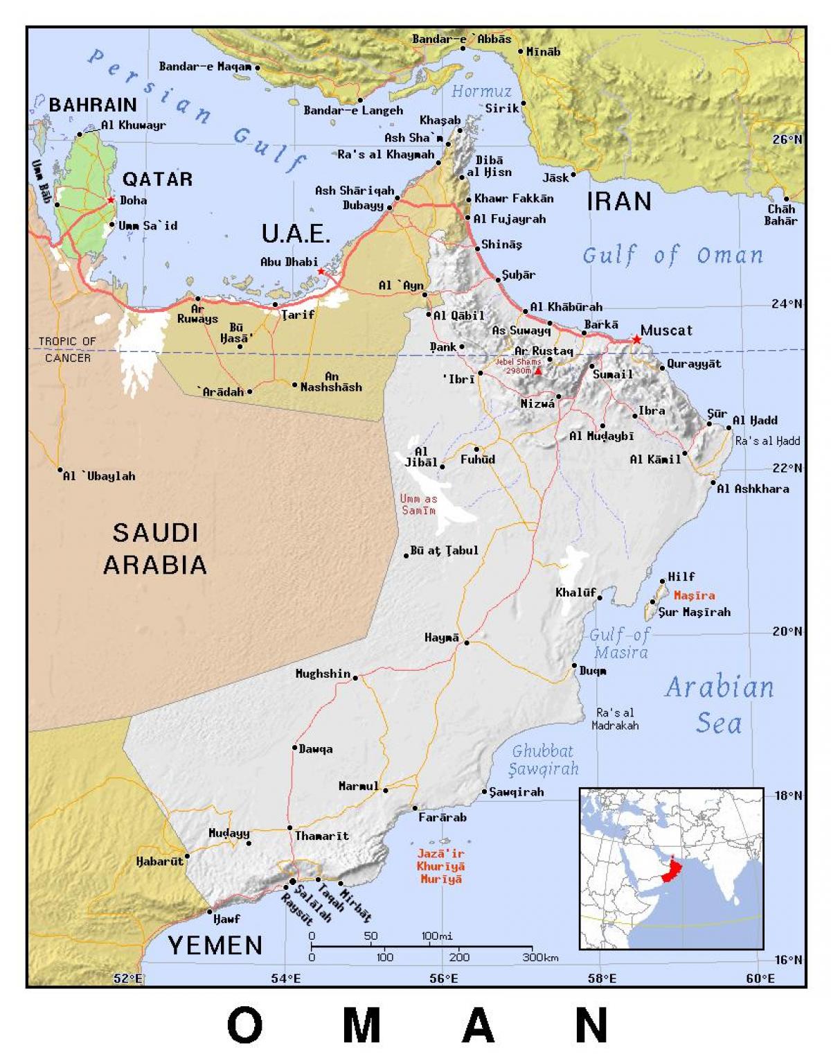 peta Oman politik